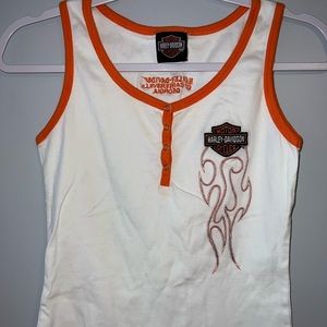 Harley Davidson Size Medium White Tank Top